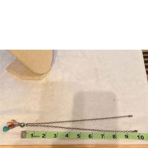 Silpada Turquoise, Red Coral & White Quartz Stones on .925 Sterling Silver Chain - Picture 6 of 6